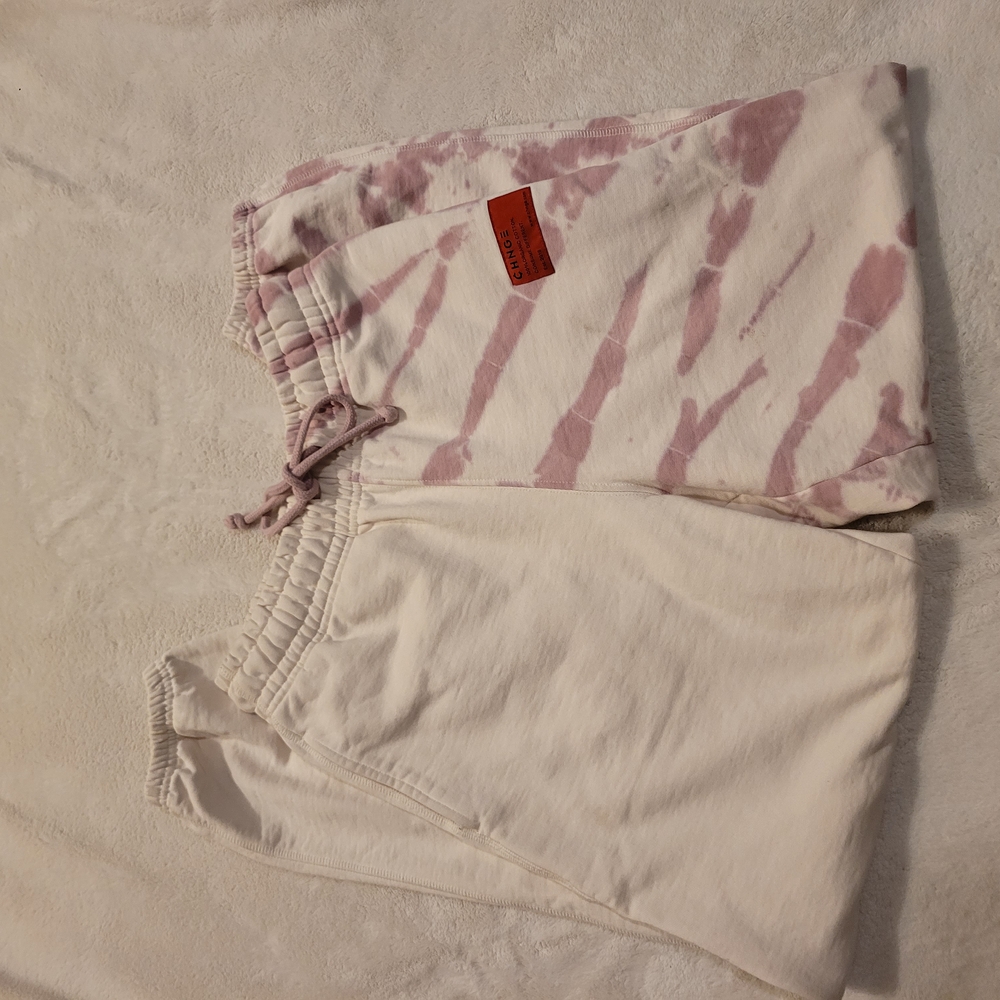 CHNGE Pink and White Women's Sweatpants